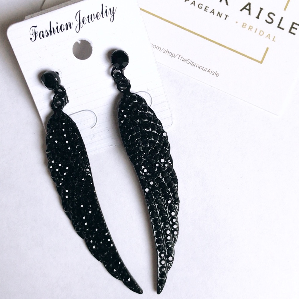 Black angel wings pageant prom special evening